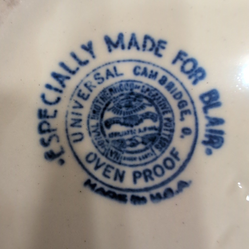 Universal Potteries Blue Acorn Bowl Oven Proof Cambridge Ohio for Blair NA309 - Picture 7 of 7
